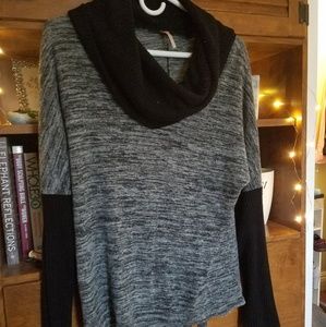 Gray and black sweater